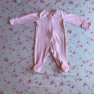 Carter's Soft Pink Ribbed Footie